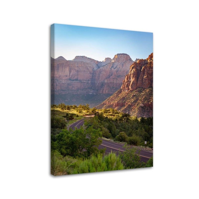 Canvas prints for living room - Mountain road of rocks | FEEBY