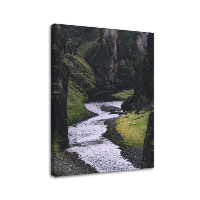 Canvas painting - Stream in the mountains | FEEBY