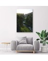 Modern Canvas painting for bedroom - Mountain landscape with river | FEEBY
