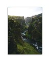 Modern Canvas painting for bedroom - Mountain landscape with river | FEEBY