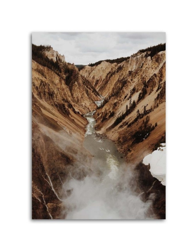 Modern Canvas painting for bedroom - River in the mountains | FEEBY