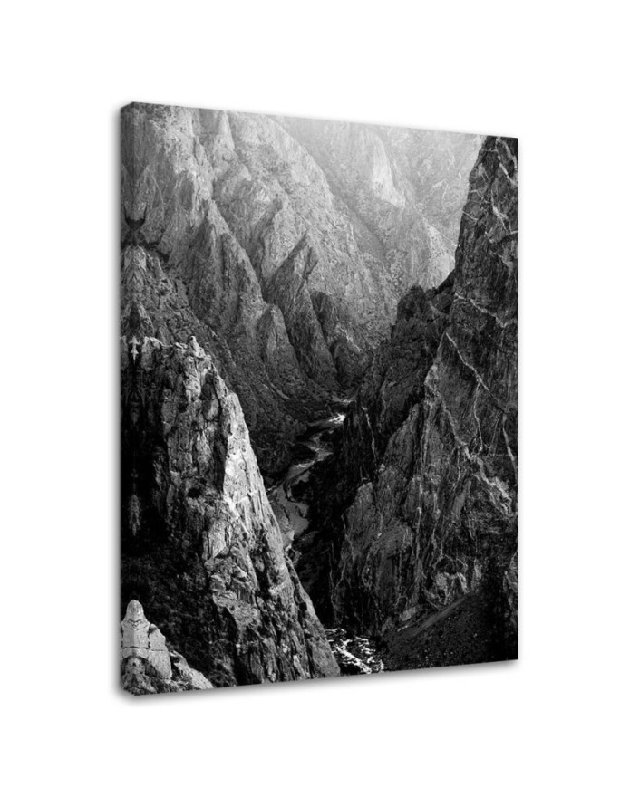 Canvas print - Black and white mountain landscape | FEEBY