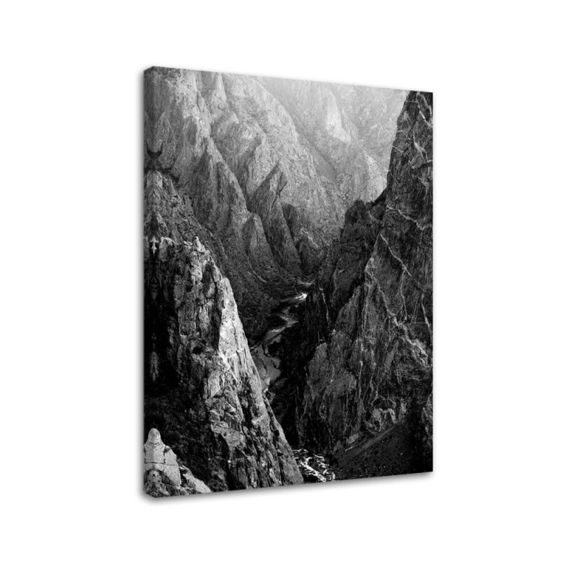 Canvas print - Black and white mountain landscape | FEEBY