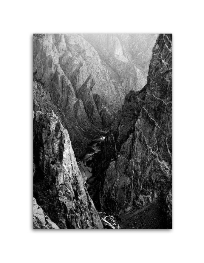 Canvas print - Black and white mountain landscape | FEEBY