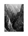 Canvas print - Black and white mountain landscape | FEEBY