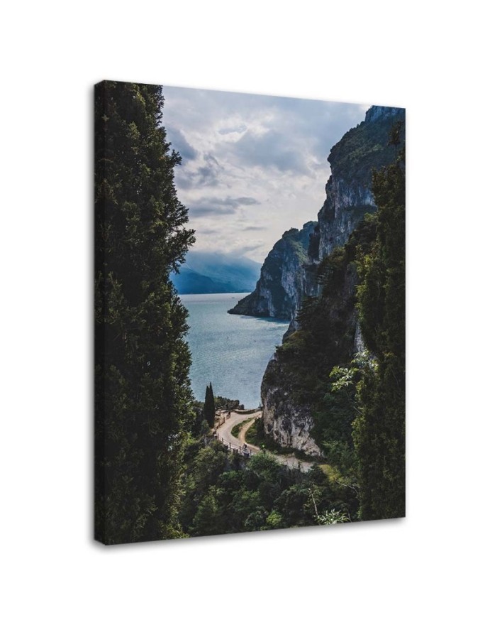 Canvas prints for living room - Lake and rocks view | FEEBY