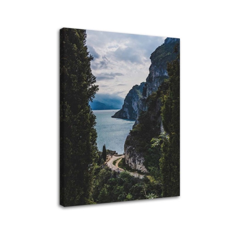 Canvas prints for living room - Lake and rocks view | FEEBY