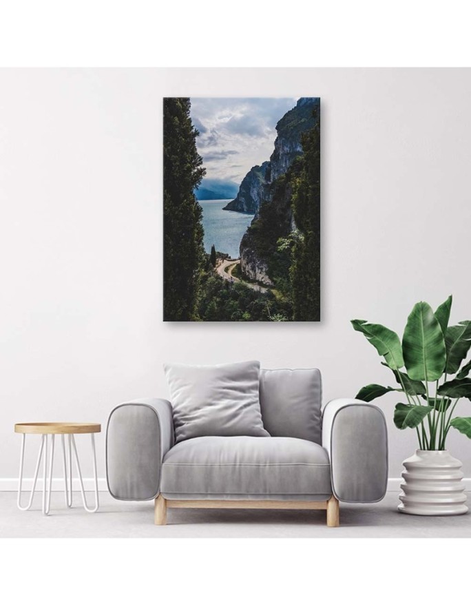 Canvas prints for living room - Lake and rocks view | FEEBY