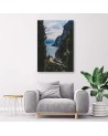 Canvas prints for living room - Lake and rocks view | FEEBY