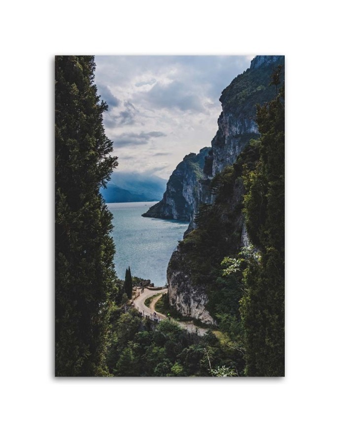 Canvas prints for living room - Lake and rocks view | FEEBY