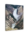 Great waterfall in the mountains - Canvas wall art painting | FEEBY