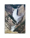 Great waterfall in the mountains - Canvas wall art painting | FEEBY