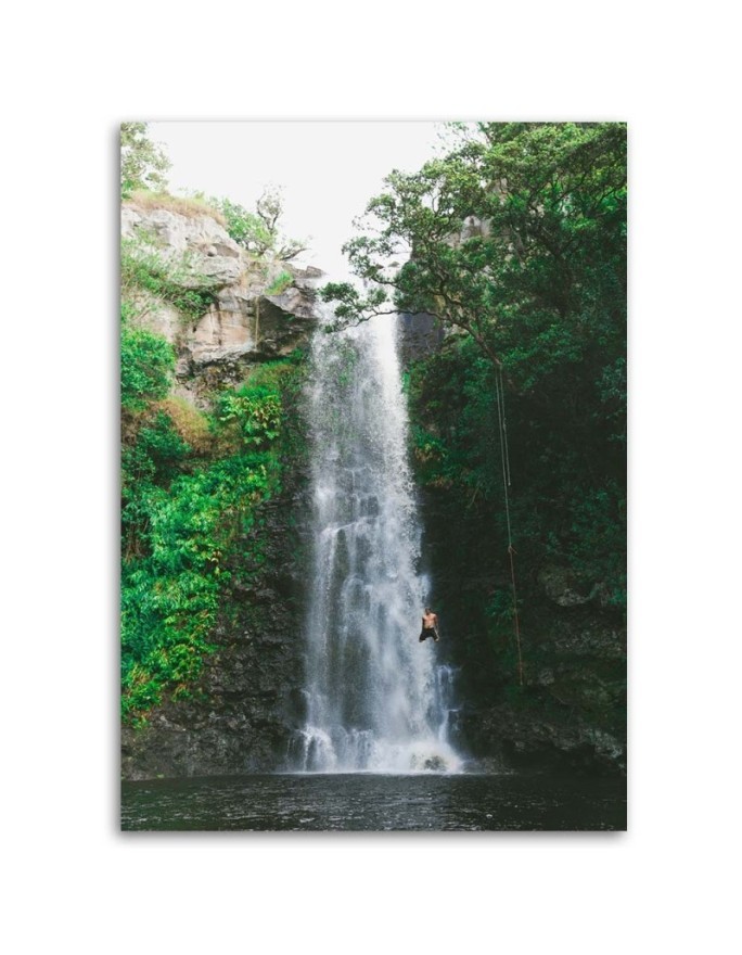Waterfall nature mountains - Canvas print modern | FEEBY