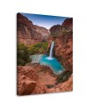 Canvas prints for living room - Blue waterfall among rocks | FEEBY
