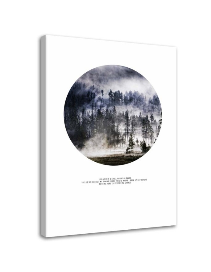 Canvas painting - Forest in the mist landscape | FEEBY