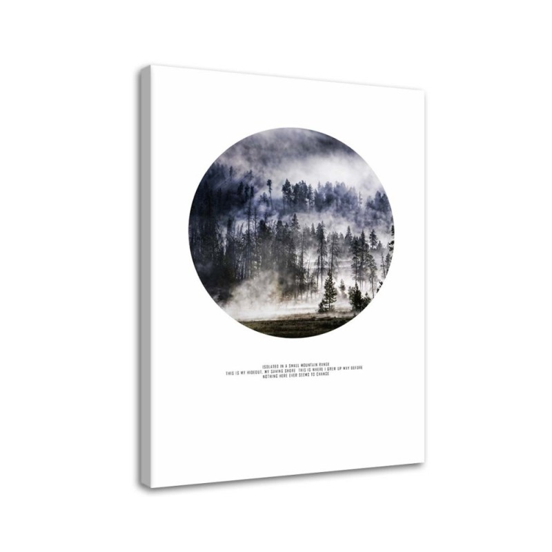 Canvas painting - Forest in the mist landscape | FEEBY