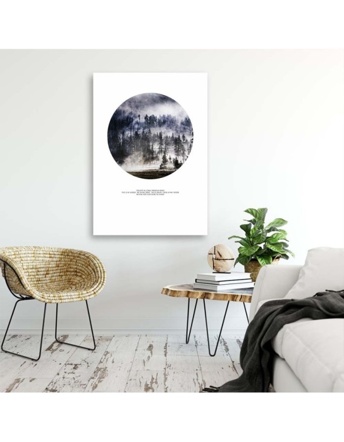 Canvas painting - Forest in the mist landscape | FEEBY