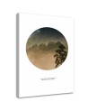 Modern Canvas painting for bedroom - Forest in the mist landscape | FEEBY