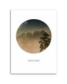 Modern Canvas painting for bedroom - Forest in the mist landscape | FEEBY
