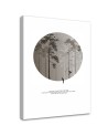 Modern Canvas painting for bedroom - Birds in the fog forest landscape | FEEBY