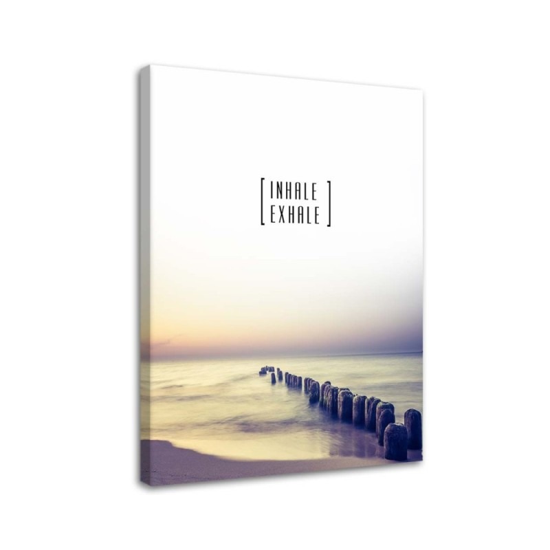 Canvas prints for living room - Inhale exhale sea beach | FEEBY