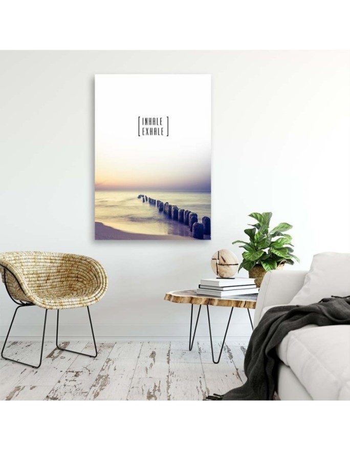 Canvas prints for living room - Inhale exhale sea beach | FEEBY