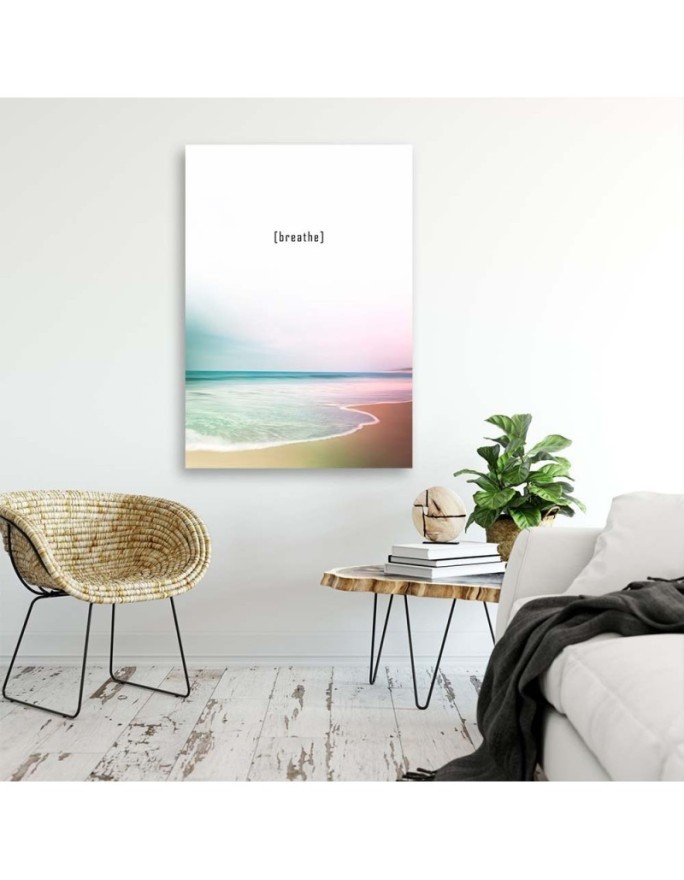Canvas prints for living room - Motivational caption sea beach | FEEBY