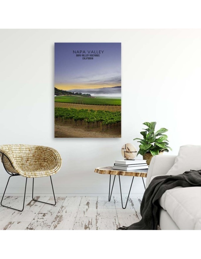 Bedroom painting - Napa Valley at dawn landscape | FEEBY