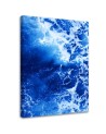 Canvas painting for living room - Blue waves watercolor | FEEBY