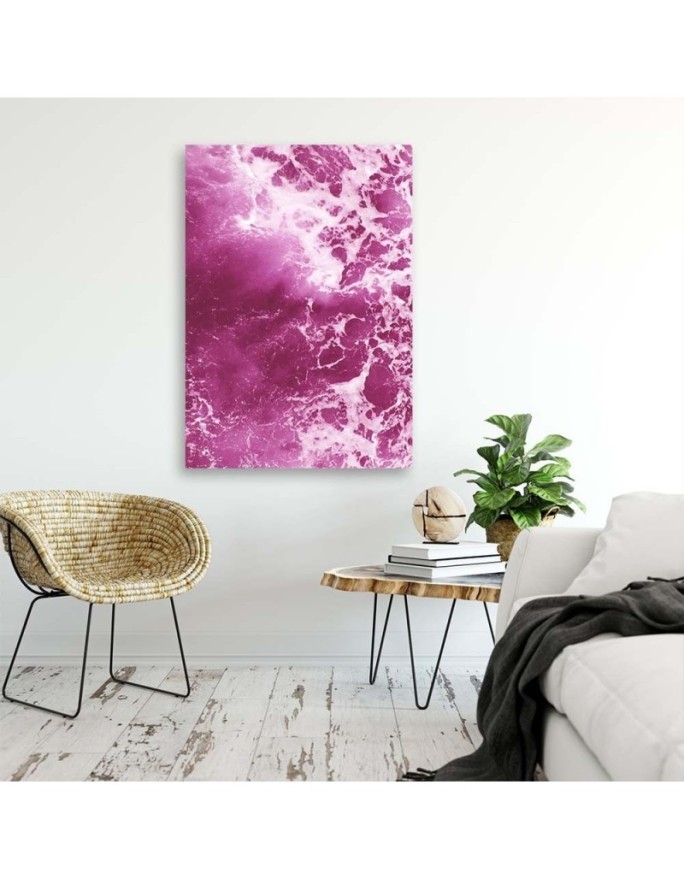 Modern canvas print - Pink waves abstract| FEEBY