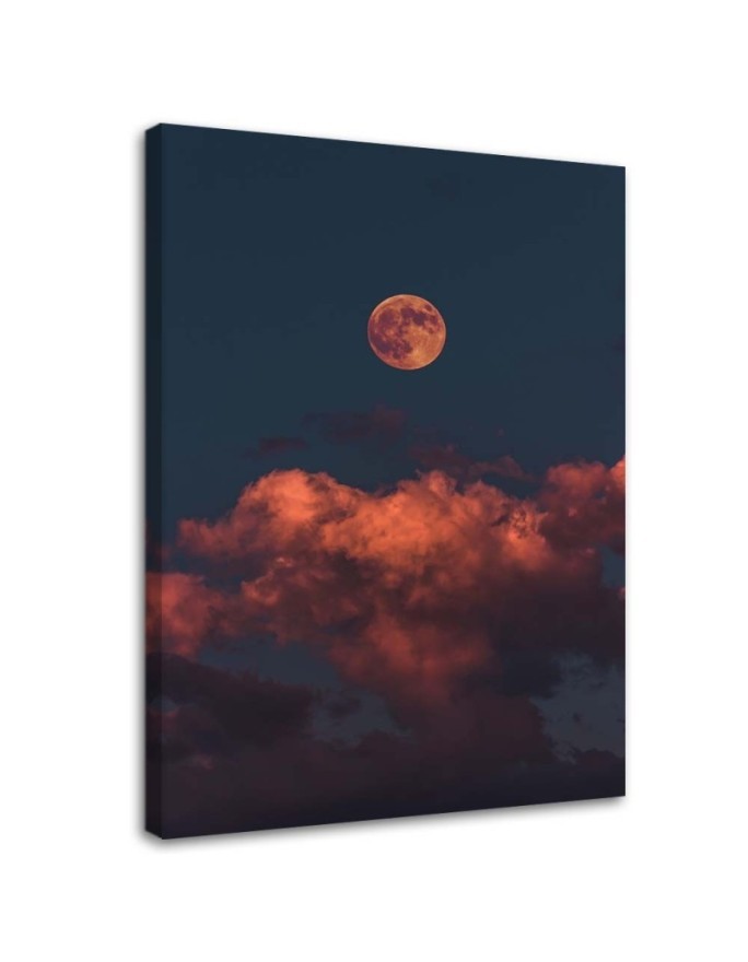 Modern Canvas painting for living room - Pink clouds | FEEBY