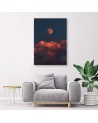 Modern Canvas painting for living room - Pink clouds | FEEBY