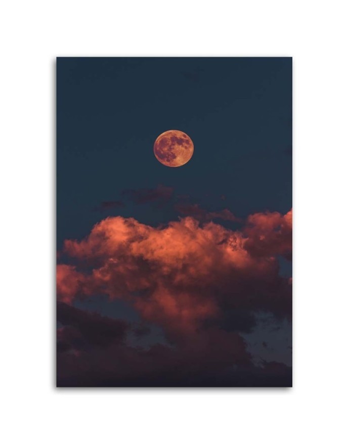 Modern Canvas painting for living room - Pink clouds | FEEBY
