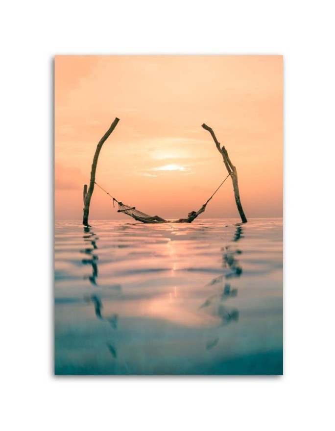 Hammock in the water - Living room Canvas painting | FEEBY