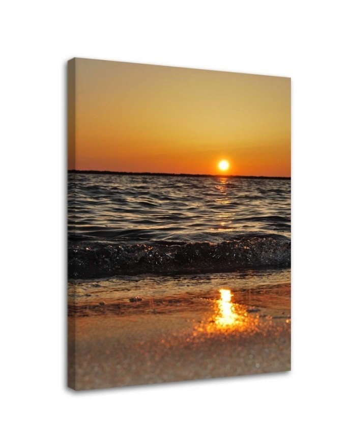 Sea and setting sun - Canvas painting | FEEBY