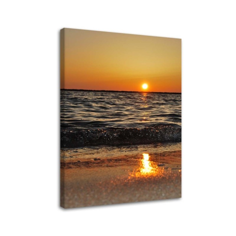 Sea and setting sun - Canvas painting | FEEBY
