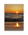 Sea and setting sun - Canvas painting | FEEBY