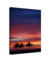 Colourful sky and palm trees - Modern Canvas painting for bedroom | FEEBY