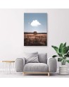 Lone tree and clouds - Canvas painting for living room | FEEBY