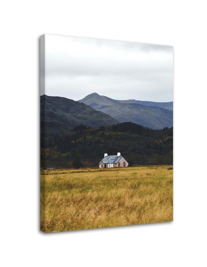 House in the mountains landscape - Canvas print | FEEBY