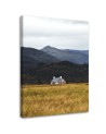 House in the mountains landscape - Canvas print | FEEBY