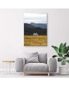 House in the mountains landscape - Canvas print | FEEBY
