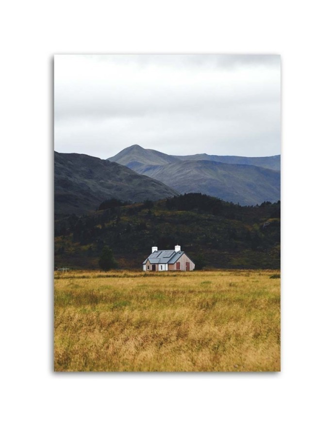 House in the mountains landscape - Canvas print | FEEBY
