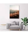 Meadow and mountains - Modern Canvas painting for living room | FEEBY