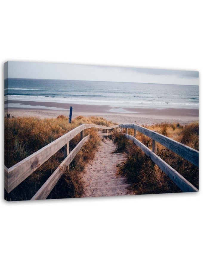 Modern Canvas painting for bedroom - Beach sea pier | FEEBY