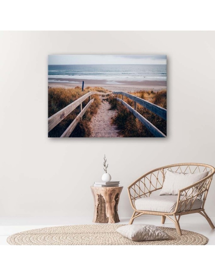 Modern Canvas painting for bedroom - Beach sea pier | FEEBY
