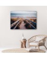 Modern Canvas painting for bedroom - Beach sea pier | FEEBY