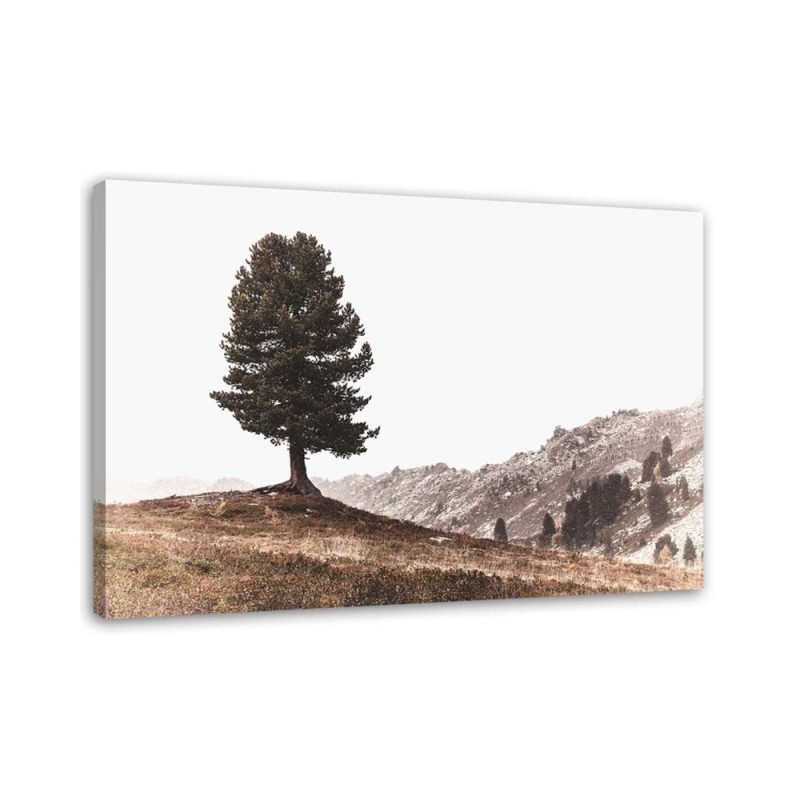 Canvas painting for living room - Tree in the hills landscape | FEEBY