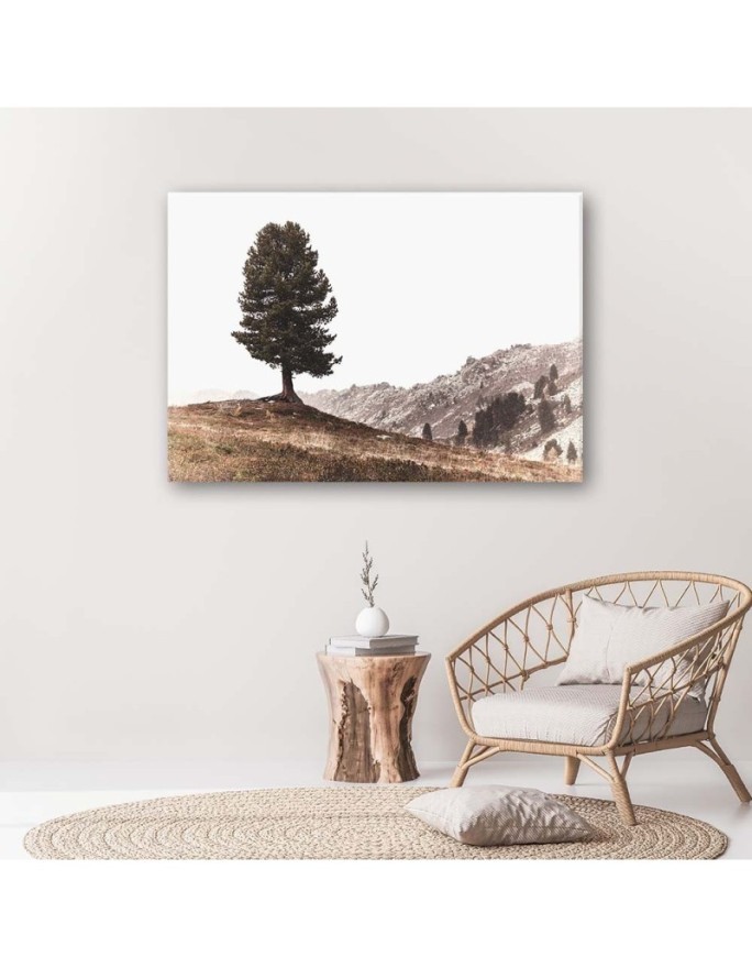 Canvas painting for living room - Tree in the hills landscape | FEEBY