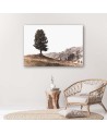 Canvas painting for living room - Tree in the hills landscape | FEEBY